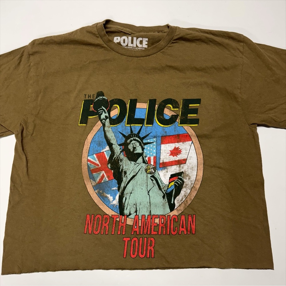 The Police North American Tour Cropped Graphic Tee - Band Tee - NWOT - Picture 9 of 10